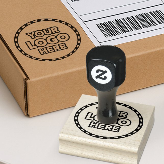 Simple Logo Rubber Stamp for Business Branding Stämpel (Skapare uppladdad)