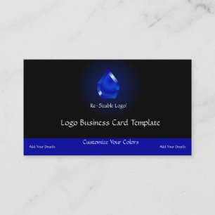Simple Logotyper - Jude Blue Sapphire Logotyp Visitkort