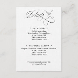 Simple Love Birds Script Details Enclosure Card Tilläggskort