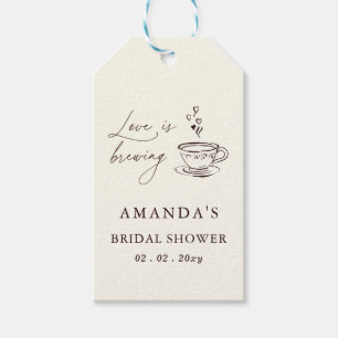 Simple Love is Brewing Coffee Bridal Shower Presentetikett