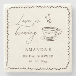 Simple Love is Brewing Coffee Bröllopsdusch Stenunderlägg