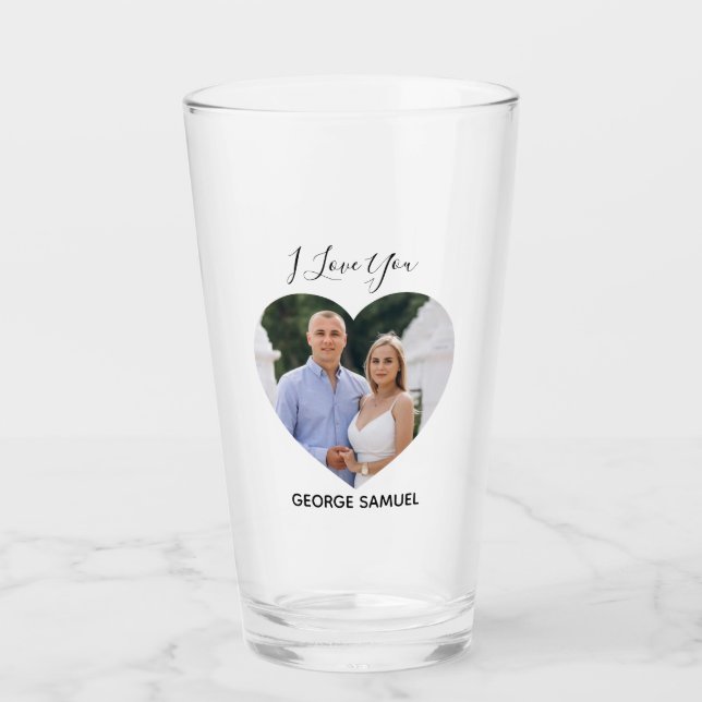 Simple Lovely Valentine's Couple Beer Glass Glaskopp (Framsida)