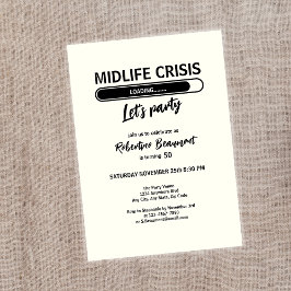 Simple Lunt Midlife Crisis, 50:e födelsedagen Inbjudningar