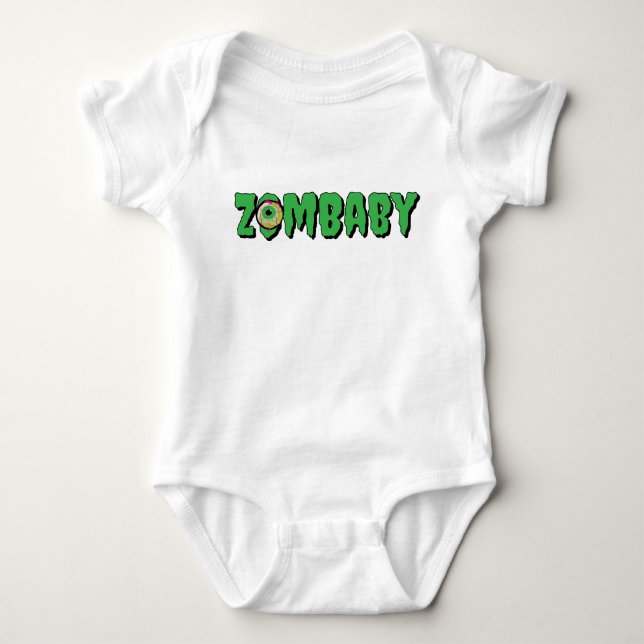 Simple Lunt Punny Cute ZomBaby Zombie T Shirt (Framsida)