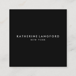 Simple Luxury Black & White Minimal Boutique Fyrkantigt Visitkort