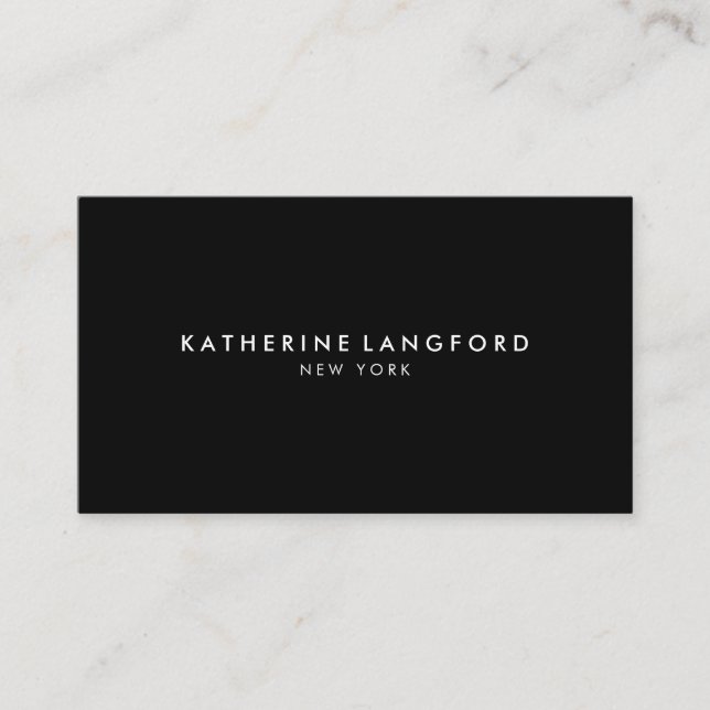 Simple Luxury Black & White Minimal Boutique Visitkort (Framsida)