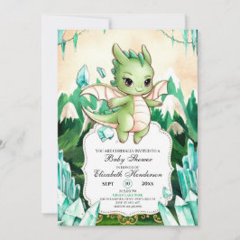 Simple Lycklig Dragon Baby Shower Inbjudningar