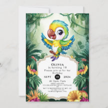 Simple Magic Parrot Birthday