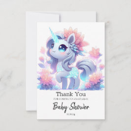 Simple Majestic Unicorn Baby Shower Tack Kort