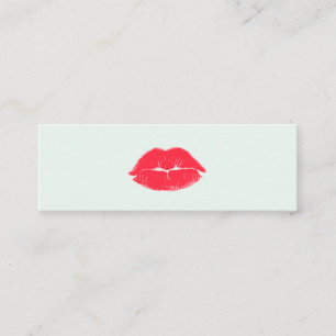 Simple Makeup Artist Kissing Läppar Beauty Salon Mini Visitkort