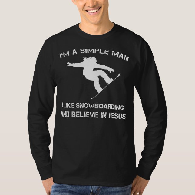 Simple Man: Snowboarding & Jesus Tee (39 tecken) (Framsida)