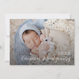 Simple Många Photo Collage Birth Meddelande