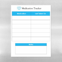 Simple Medication Tracker (6 rader)