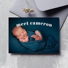 Simple Meet Nyfödd bebis Boy Birth Meddelande