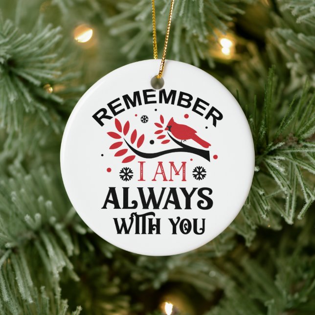 Simple Memorial Red Cardinal-jul Julgransprydnad Keramik (Träd)