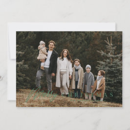 Simple Merry Script 3 Photo jul Julkort