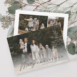 Simple Merry Script 3 Photo jul Julkort