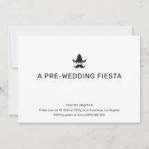 Simple mexikansk-Thated Rehearsal Dinner-inbjudan