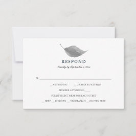 Simple Midnight Blue and White Meal Choice OSA Kort