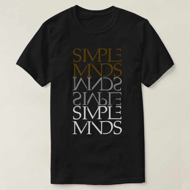 Simple Minds Logo (White &amp; Gold) Classic T-Shi T Shirt (Design framsida)