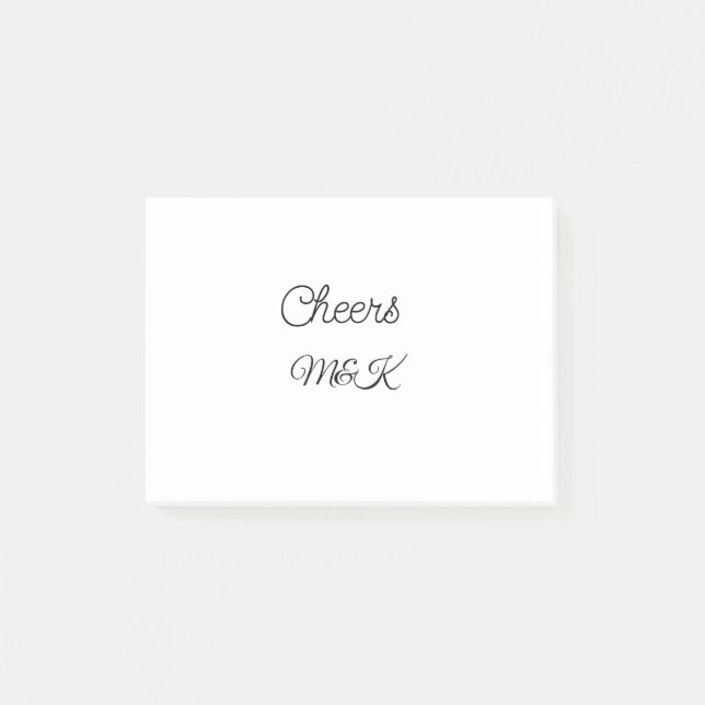 Simple minimal add name cheers couple name custom  post-it block (Framsida)