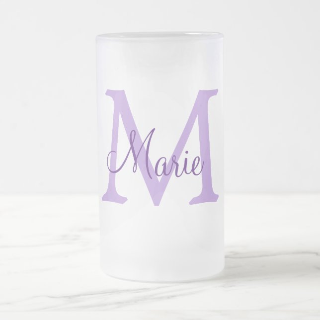 simple minimal add name monogram pink red   throw  frostat ölglas (Center)