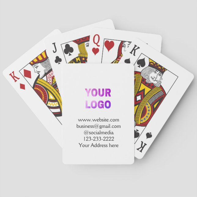 simple minimal add your logo/design here text  pos casinokort (Baksidan)