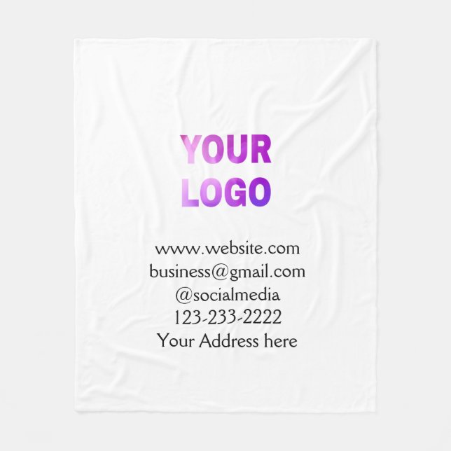 simple minimal add your logo/design here text  pos fleecefilt (Framsidan)