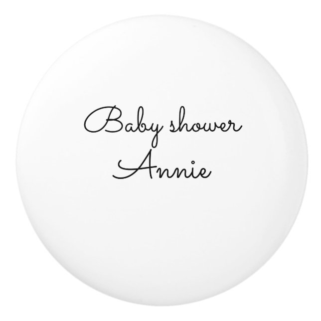 simple minimal add your name text baby shower thro knopp (Framsidan)