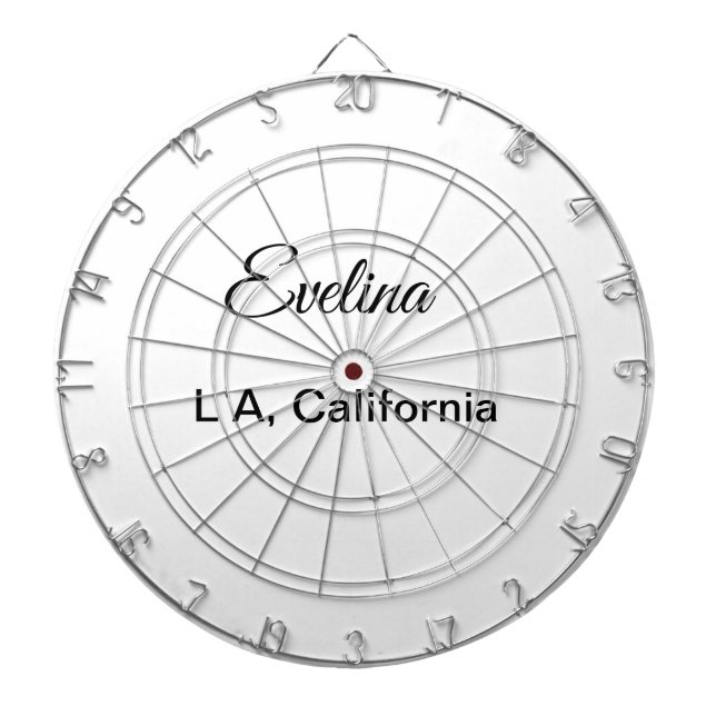 Simple minimal add your name text place city custo darttavla (Framsidan)