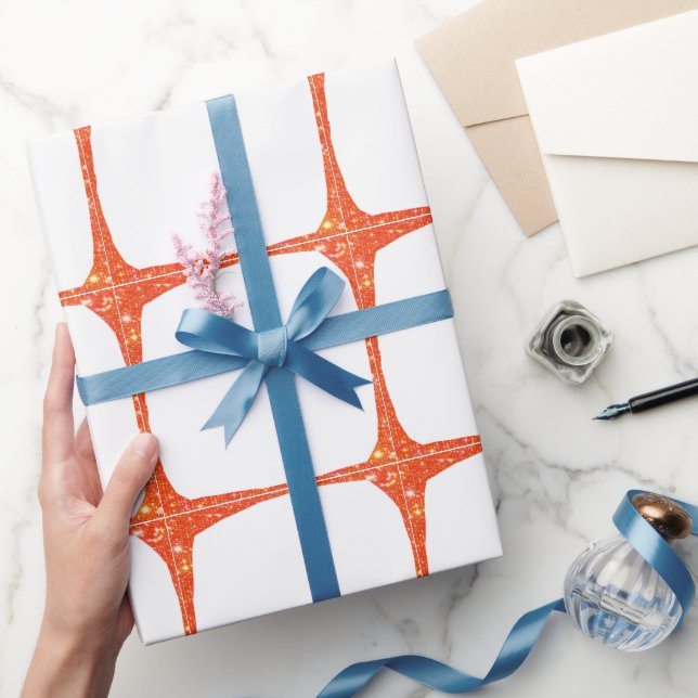 Simple minimal add your photo text glitter sparkle presentpapper (Gifting)