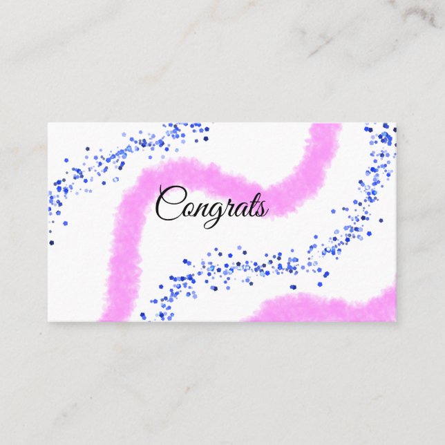Simple minimal congratulations add your text name  visitkort (Framsida)