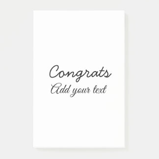 Simple minimal congratulations graduation add your post-it block
