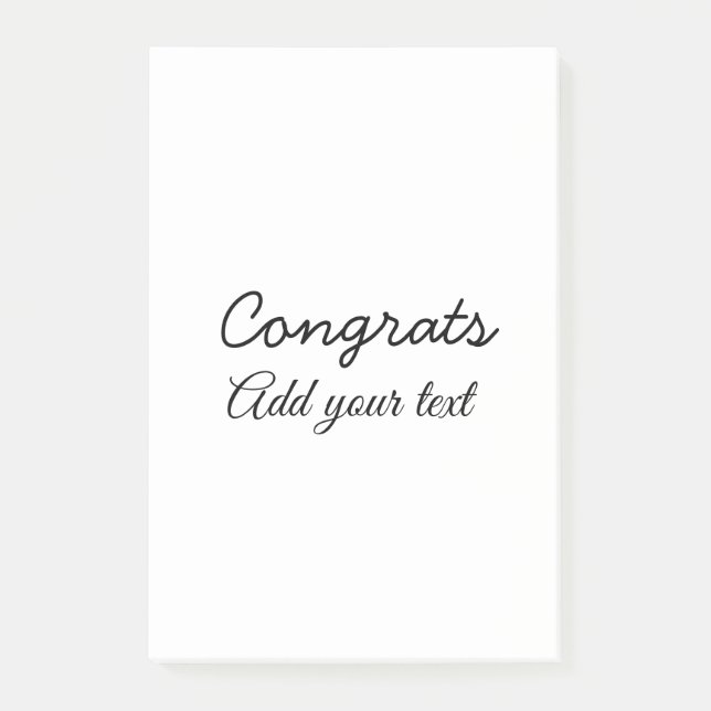 Simple minimal congratulations graduation add your post-it block (Framsida)