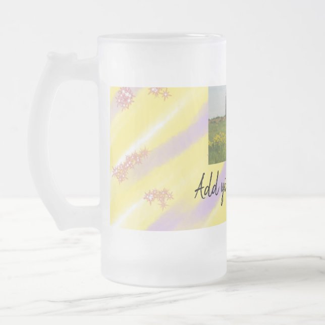 simple minimal customized name monogram text throw frostat ölglas (Vänster)