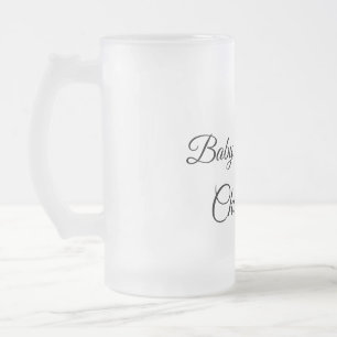 SIMPLE MINIMAL.CUTIE ADD NAME BABY baby shower Thr Frostat Ölglas
