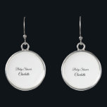 SIMPLE MINIMAL.CUTIE ADD NAME BABY baby shower Thr Örhängen<br><div class="desc">Design</div>