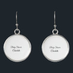 SIMPLE MINIMAL.CUTIE ADD NAME BABY baby shower Thr Örhängen<br><div class="desc">Design</div>