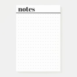 Simple Minimal Dot Grid Sticky Notes Pad Post-it Block