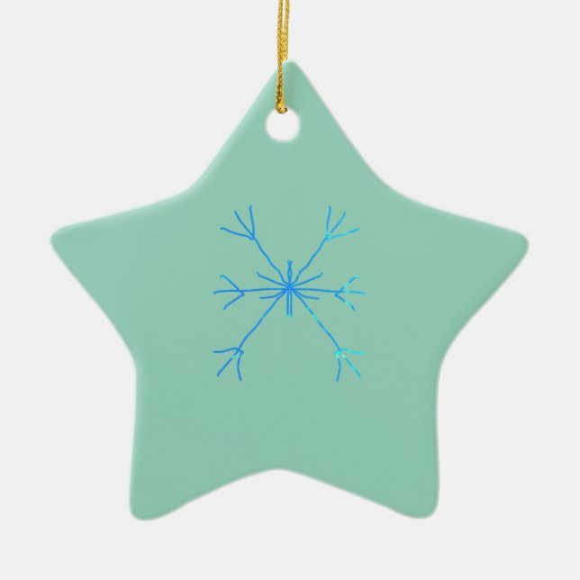 Simple minimal elegant custom circle photo collage julgransprydnad keramik (Framsidan)