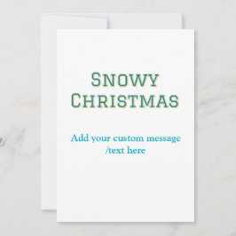 Simple minimal green happy holidays Christmas  Inbjudningar