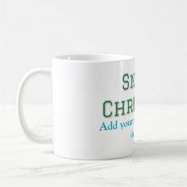 Simple minimal green happy holidays Christmas  Kaffemugg