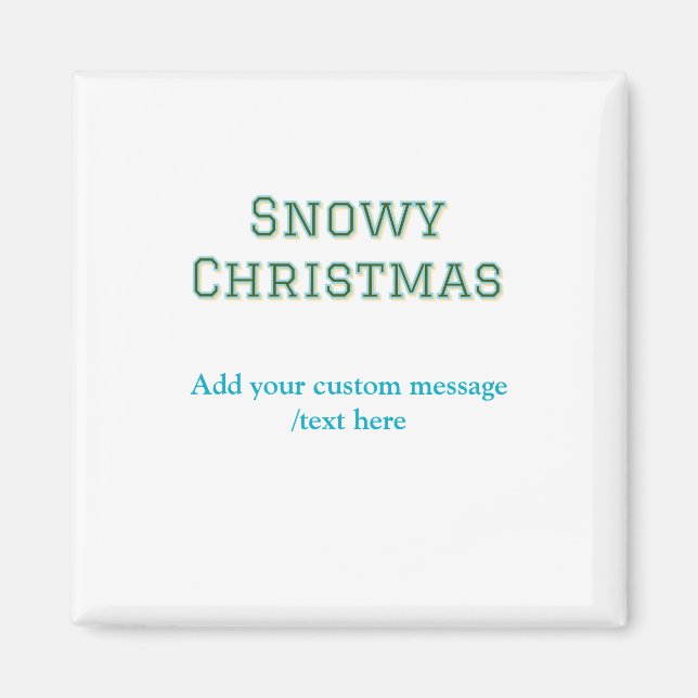 Simple minimal green happy holidays Christmas  Magnet (Framsidan)