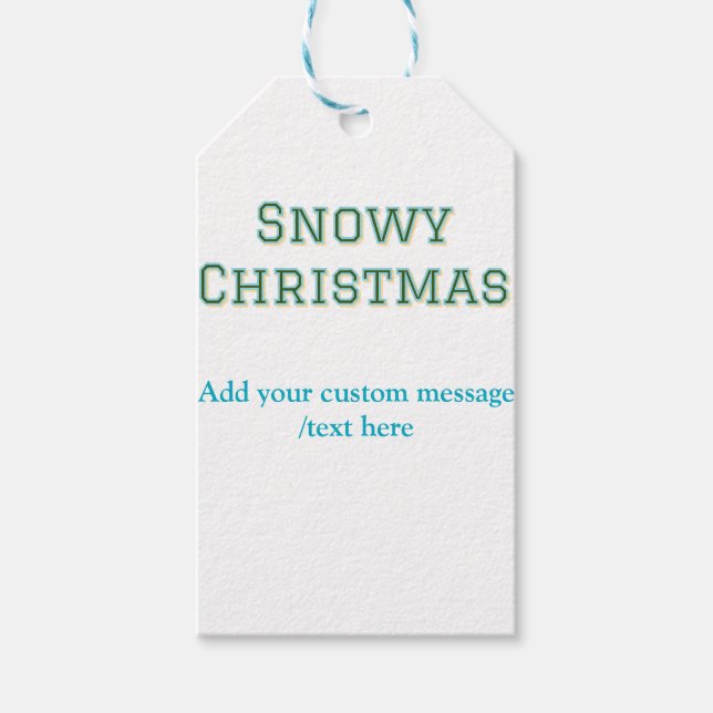 Simple minimal green happy holidays Christmas  Presentetikett (Framsidan)