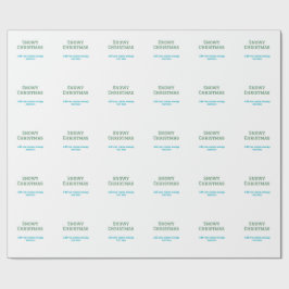 Simple minimal green happy holidays Christmas  Presentpapper