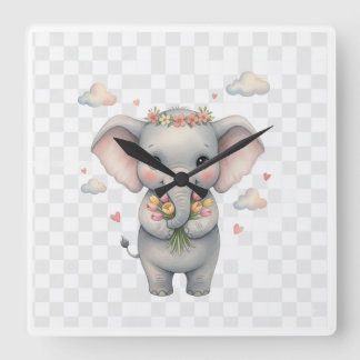 SIMPLE MINIMAL MODERN MONOGRAM ELEGANT STYLE CHIC  FYRKANTIG KLOCKA