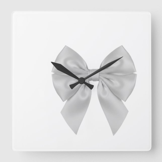 SIMPLE MINIMAL MODERN MONOGRAM ELEGANT STYLE CHIC  FYRKANTIG KLOCKA (Framsida)