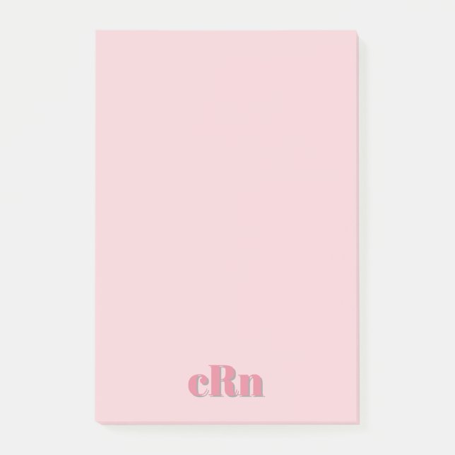 Simple Minimal Professional Pink & Red Girly Post-it Block (Framsida)