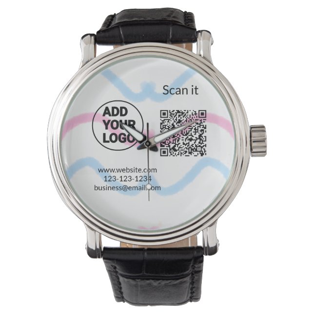 Simple minimal q r code add logo scan code name we armbandsur (Framsida)