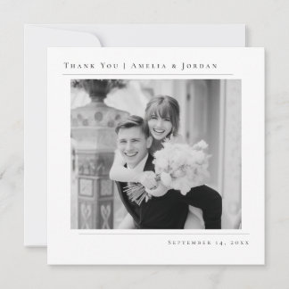 Simple Minimalist Black and White Wedding Photo Tack Kort